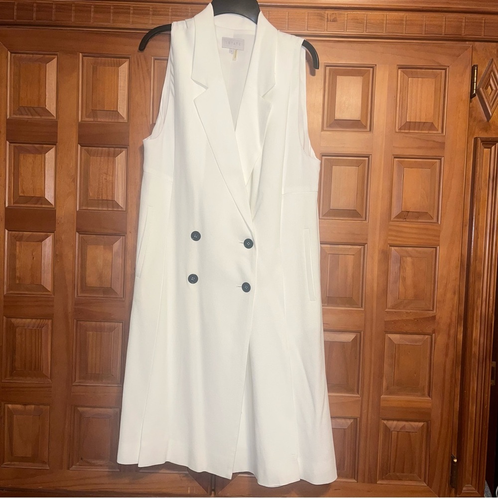 MWOT 1. State White Midi Dress with Elegant Design Size L